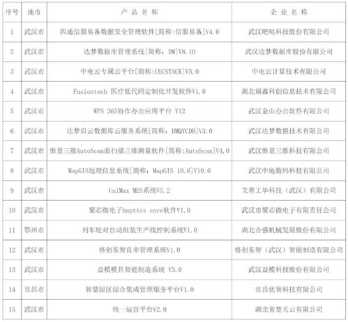 2024年湖北省首版次软件产品暨关键软件独立研发企业清单公示凤凰网湖北 凤凰网